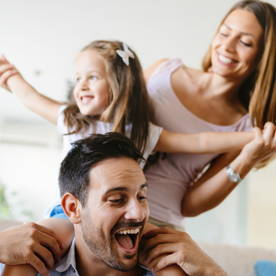 Young family spending time together